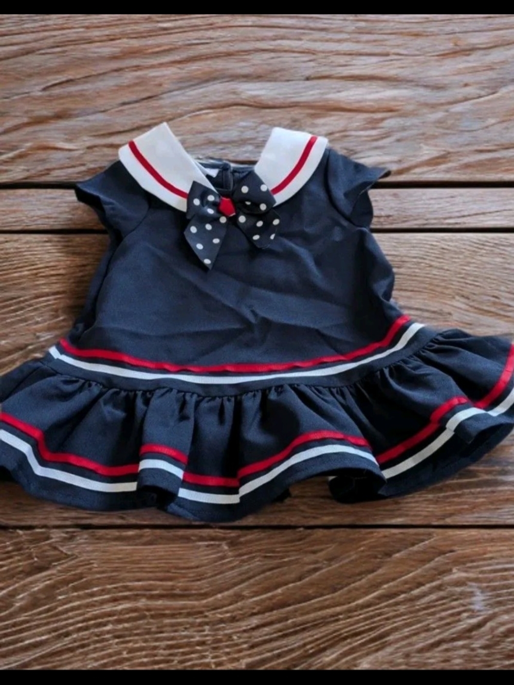 Bonnie Baby Navy Blue Nautical Dress size 12 months